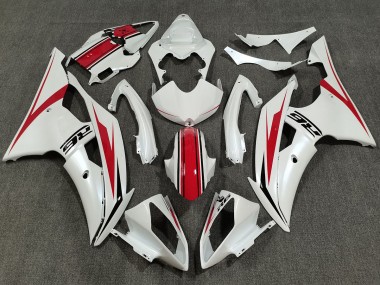 Pearl White & Gloss Red 2008-2016 R6 Motorcycle Fairings