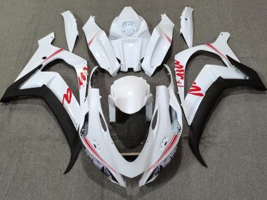 Pearl White & Red Logos 2016-2019 ZX10R Motorcycle Fairings