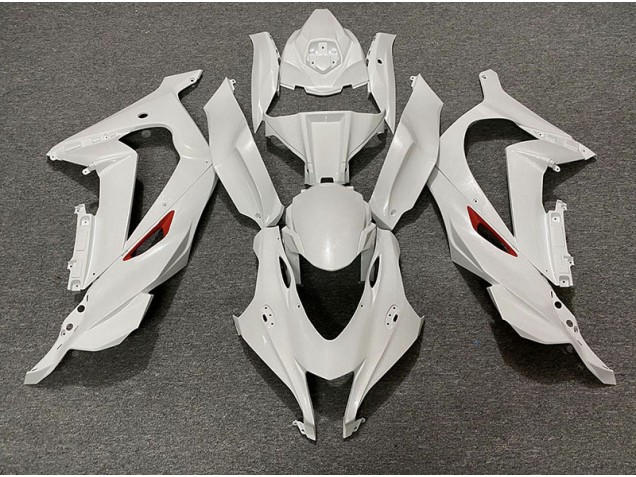 Pearl White Red Trim 2016-2019 ZX10R Motorcycle Fairings