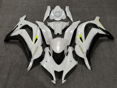 Pearl White & Yellow 2016-2019 ZX10R Motorcycle Fairings
