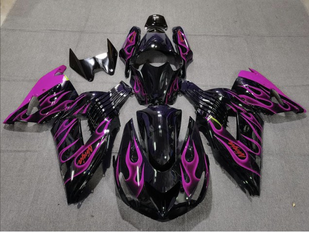 Pink Flame 2006-2011 ZX14R Motorcycle Fairings