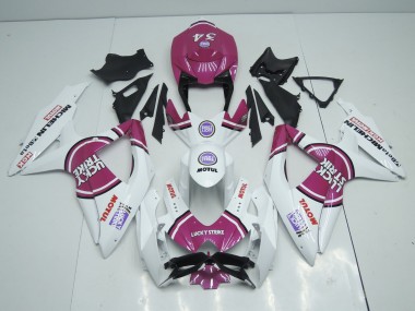 Pink Lucky Strike 2008-2010 GSXR 600-750 Motorcycle Fairings