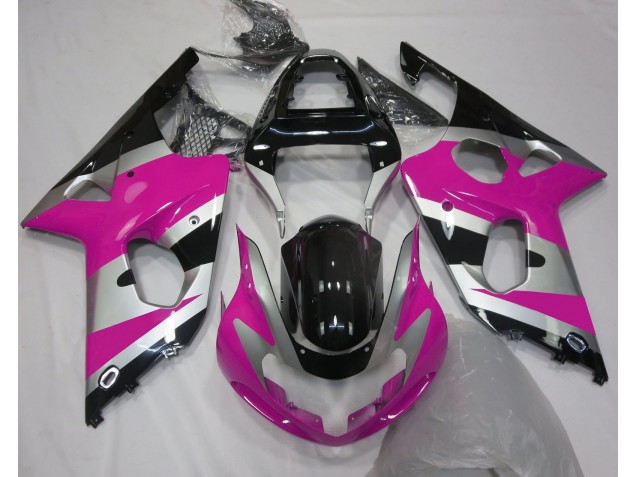 Pink Silver OEM Style 2000-2002 GSXR 1000 Motorcycle Fairings