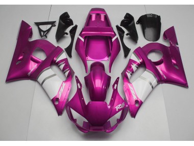 Pink & White 1998-2002 R6 Motorcycle Fairings