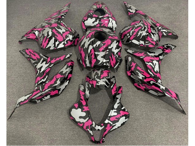 Pink and Silver Camo 2009-2012 CBR600RR Motorcycle Fairings