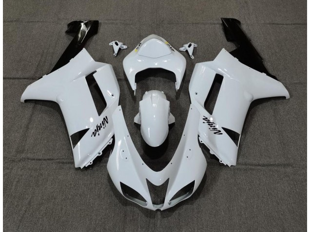 Plain White Gloss 2007-2008 ZX6R Motorcycle Fairings