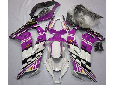 Purple Black and White 2011-2015 ZX10R Motorcycle Fairings