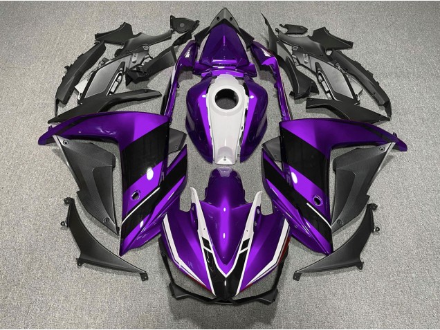 Purple Black and White 2015-2018 R3 Motorcycle Fairings