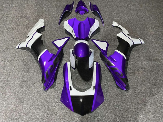 Purple & Carbon Fiber Accents 2015-2019 R1 Motorcycle Fairings