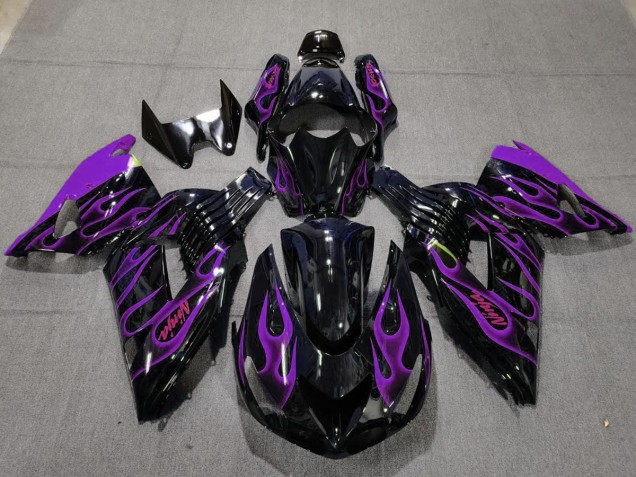 Purple Flame 2006-2011 ZX14R Motorcycle Fairings