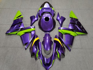 Purple Green and Yellow 2004-2005 ZX10R Motorcycle Fairings