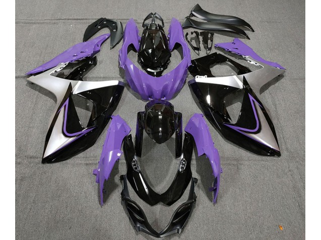 Purple Silver and Black 2009-2016 GSXR 1000 Motorcycle Fairings