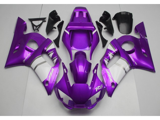 Purple & White 1998-2002 R6 Motorcycle Fairings