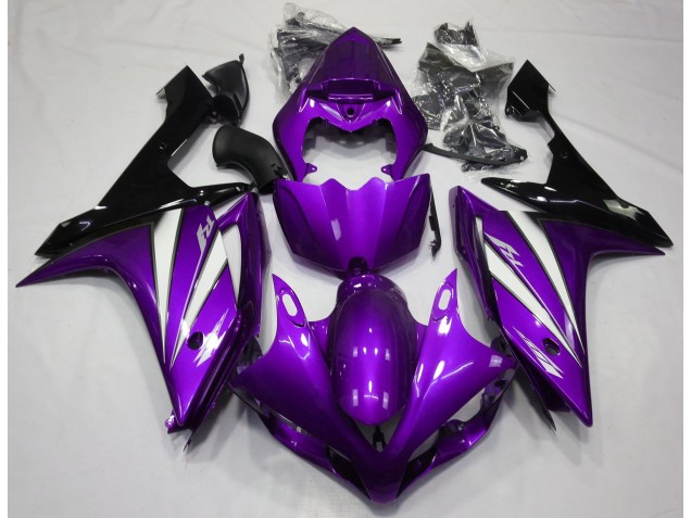 Purple White and Black 2007-2008 R1 Motorcycle Fairings
