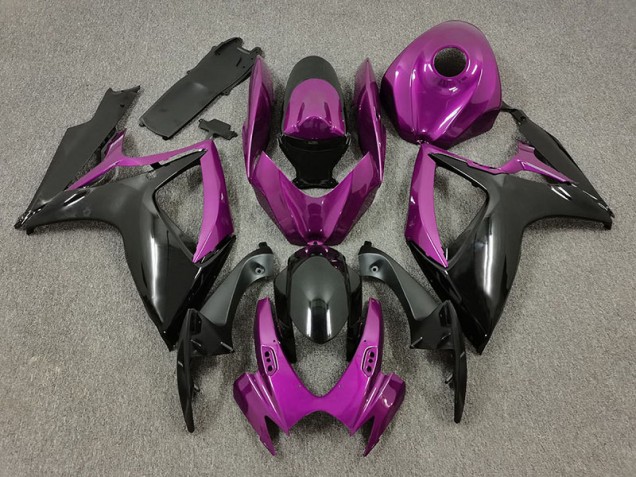 Purple and Black 2006-2007 GSXR 600-750 Motorcycle Fairings