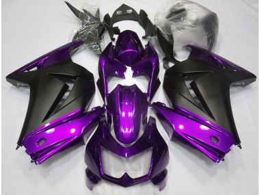 Purple and Matte Black 2008-2012 Ninja 250 Motorcycle Fairings