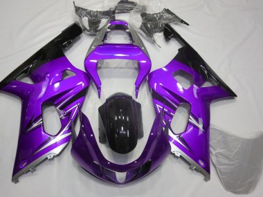 Purple and Silver 2001-2003 GSXR 600-750 Motorcycle Fairings
