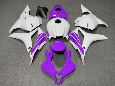 Purple and White Side Stripe 2009-2012 CBR600RR Motorcycle Fairings