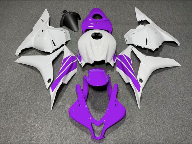 Purple and White Side Stripe 2009-2012 CBR600RR Motorcycle Fairings