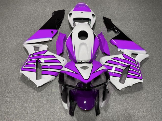 Purple and White Wings 2005-2006 CBR600RR Motorcycle Fairings
