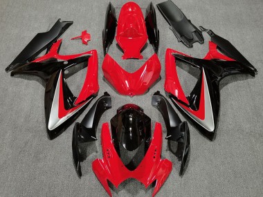 Red Black OEM Style 2006-2007 GSXR 600-750 Motorcycle Fairings