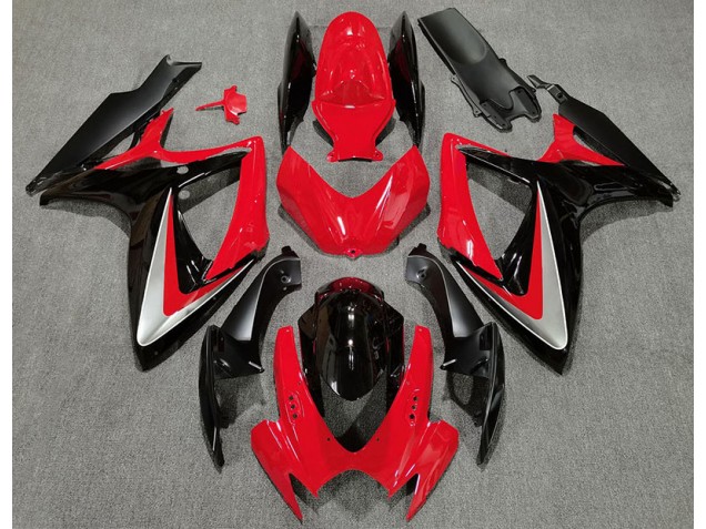 Red Black OEM Style 2006-2007 GSXR 600-750 Motorcycle Fairings