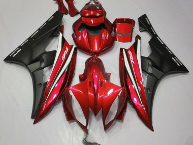 Red Black and White 2006-2007 R6 Motorcycle Fairings