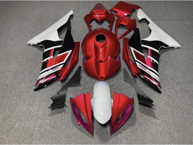 Red Black and White OEM Style 2008-2016 R6 Motorcycle Fairings