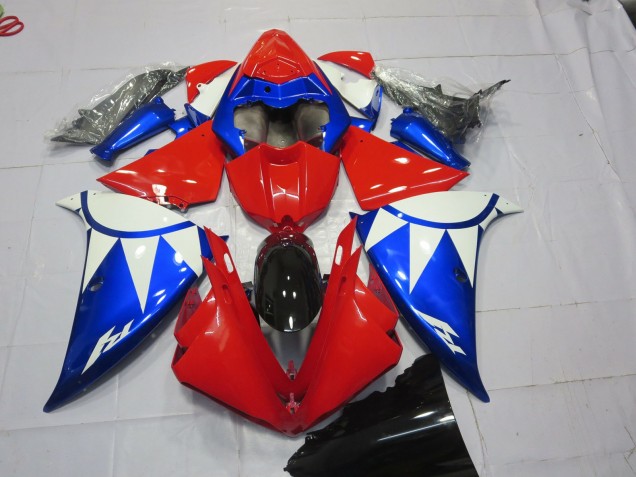 Red Blue and White 2012-2014 R1 Motorcycle Fairings Red Blue and White 2012-2014 R1 Motorcycle Fairings