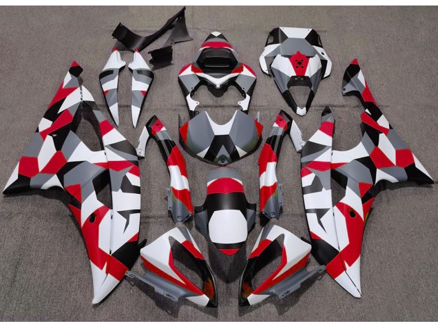 Red Camo Plain 2008-2016 R6 Motorcycle Fairings
