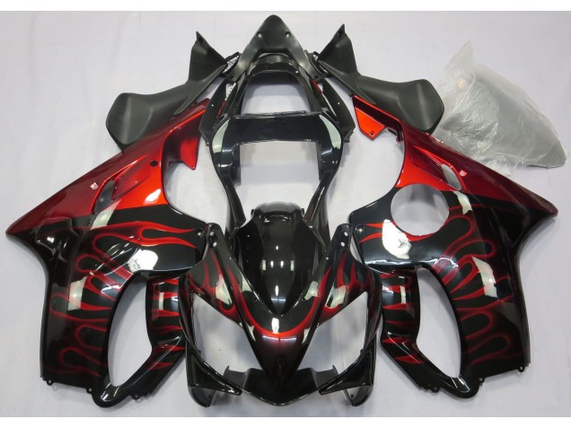 Red Flame 2001-2003 CBR600 F4i Motorcycle Fairings