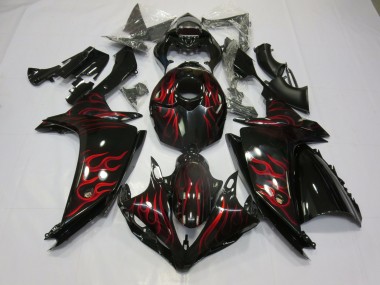 Red Flame 2007-2008 R1 Motorcycle Fairings