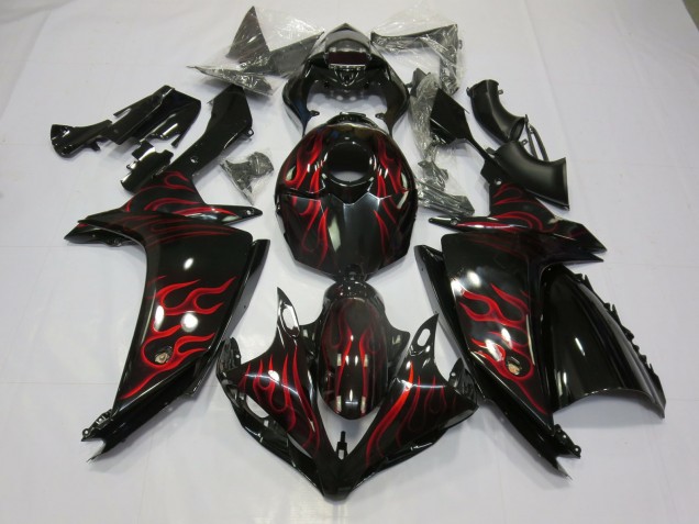 Red Flame 2007-2008 R1 Motorcycle Fairings