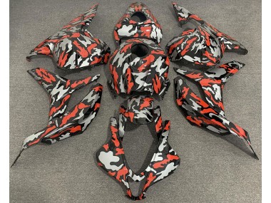 Red Grey Camo 2009-2012 CBR600RR Motorcycle Fairings