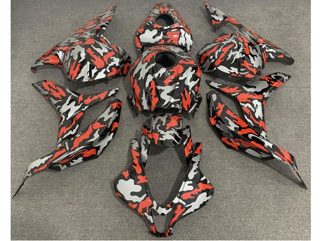 Red Grey Camo 2009-2012 CBR600RR Motorcycle Fairings