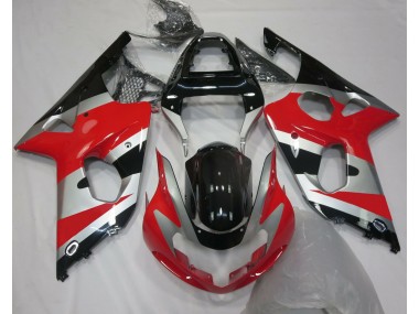 Red Silver OEM Style 2000-2002 GSXR 1000 Motorcycle Fairings