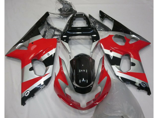 Red Silver OEM Style 2000-2002 GSXR 1000 Motorcycle Fairings Red Silver OEM Style 2000-2002 GSXR 1000 Motorcycle Fairings