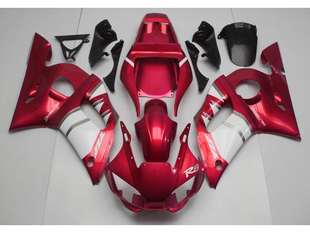 Red & White 1998-2002 R6 Motorcycle Fairings