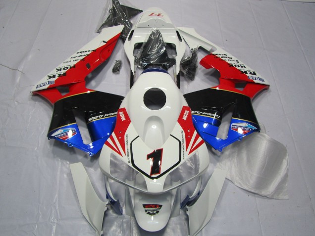 Red White Black and Blue 2003-2004 CBR600RR Motorcycle Fairings
