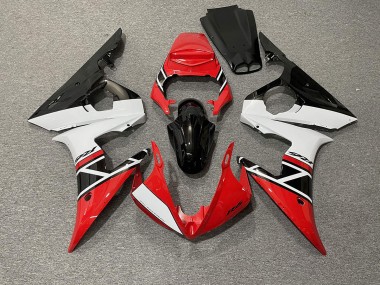 Red White and Black 2003-2004 R6 Motorcycle Fairings