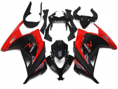 Red and Gloss Black 2013-2018 Ninja 300 Motorcycle Fairings