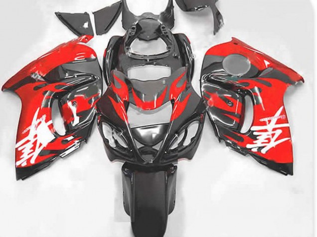 Red and Grey 2008-2020 GSXR 1300 Hayabusa Motorcycle Fairings