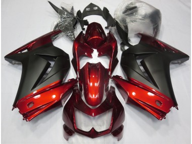 Red and Matte Black 2008-2012 Ninja 250 Motorcycle Fairings