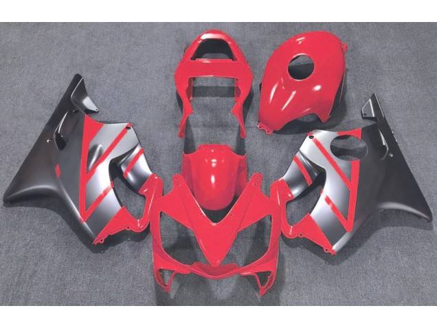 Red and Matte Silver 2001-2003 CBR600 F4i Motorcycle Fairings