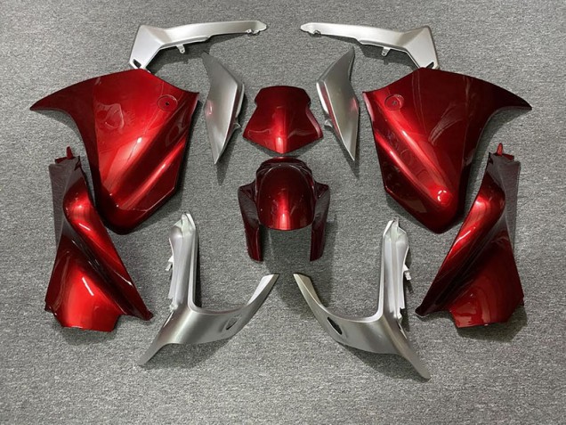 Red and Silver 2010-2013 VFR1200 Motorcycle Fairings