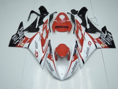 Red and White 2013-2016 Daytona 675 Motorcycle Fairings