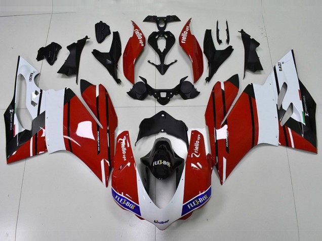 Red and White 2015-2017 Ducati 959 1299 Motorcycle Fairings