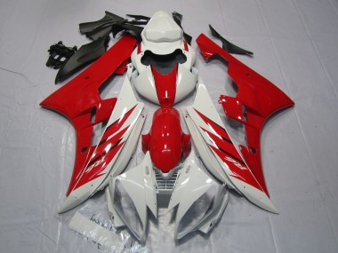 Red and White Style 2006-2007 R6 Motorcycle Fairings