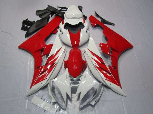 Red and White Style 2006-2007 R6 Motorcycle Fairings