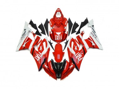 Red and White with Stars 2008-2016 R6 Motorcycle Fairings